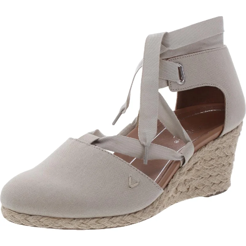 Vionic Womens Kaitlyn Canvas Platform Wedge Heels