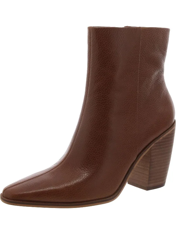 Outdoor Hiking Shoes Promotion Allie Womens Leather Stacked Heel Booties