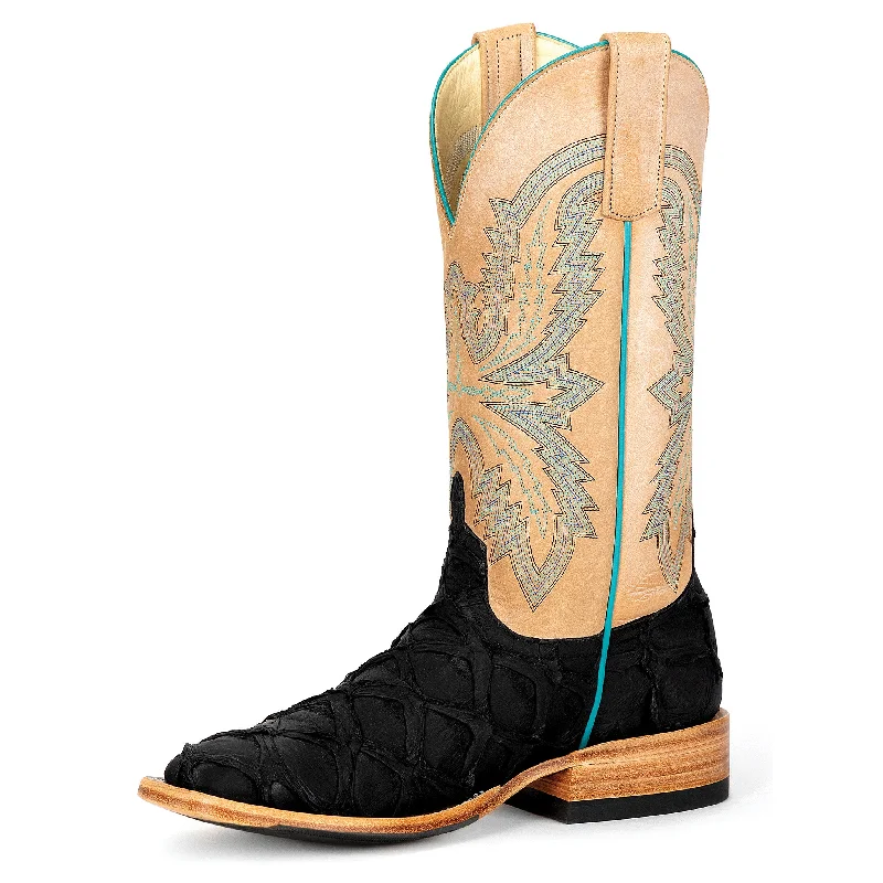 Anderson Bean Women's Black Matte & Bone Boots