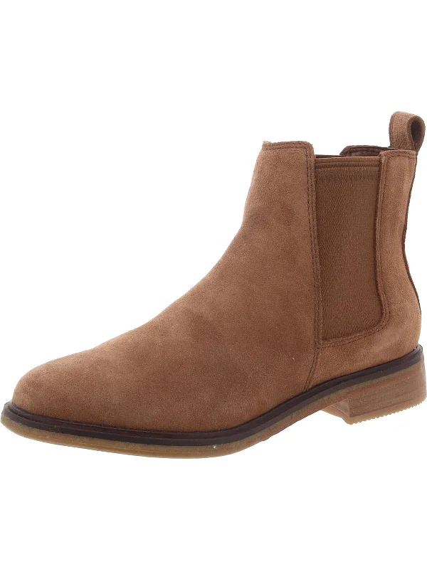 Clarkdale Arlo Womens Suede Pull On Chelsea Boots