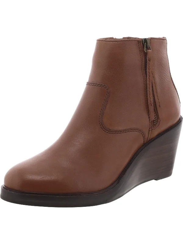 Clarkdale2 Zip Womens Leather Zipper Wedge Boots