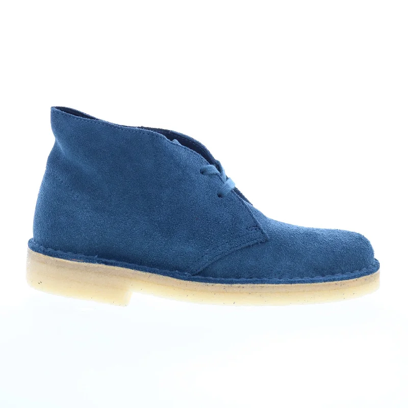 Clarks Desert Boot 26173213 Womens Blue Suede Lace Up Chukkas Boots