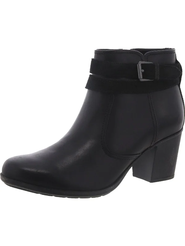 Diane Peake Womens Leather Zipper Ankle Boots