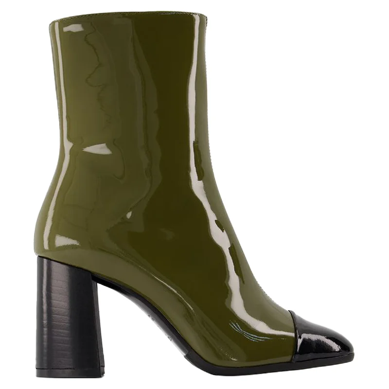 Contemporary Casual Footwear Donna Boots - Carel - Patent Leather - Khaki/black