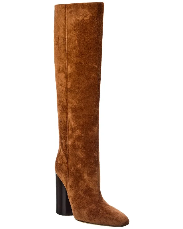Affordable Luxury Fashion Ferragamo Pampero Suede Knee-High Boot