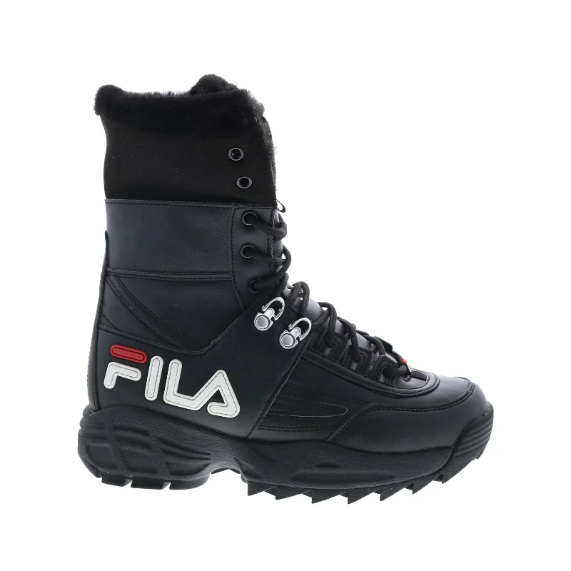 Fila Disruptor Boot 5HM00545-014 Womens Black Leather Casual Dress Boots