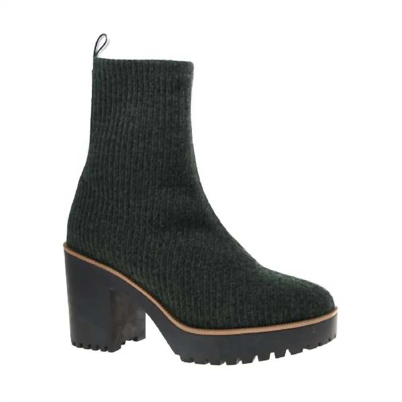 Garvey Chill Knit Boot In Olive