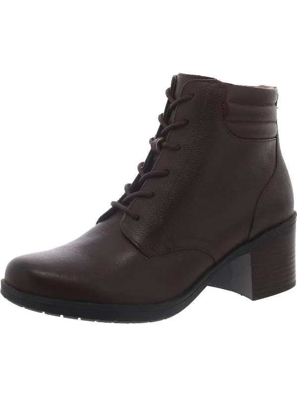 Hollis Jasmine Womens Leather Lace up Ankle Boots