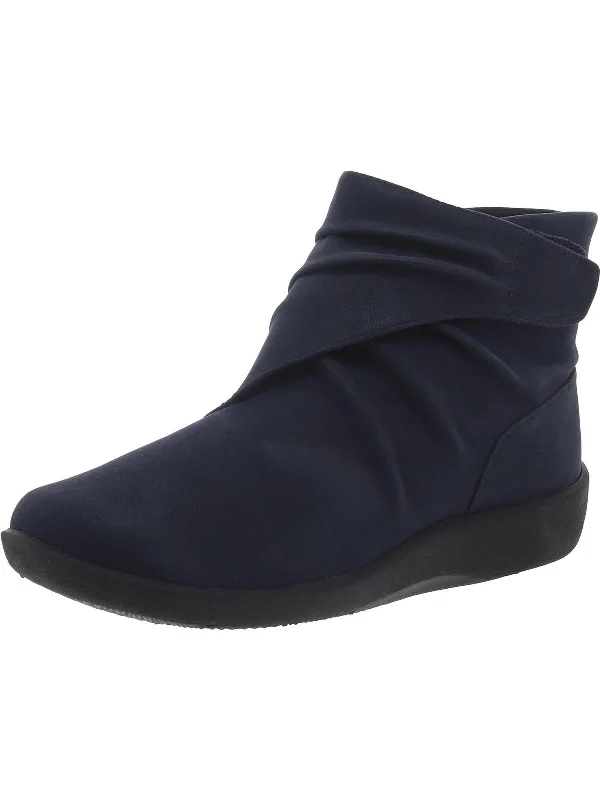 Sillian Tana Womens Suede Zipper Ankle Boots