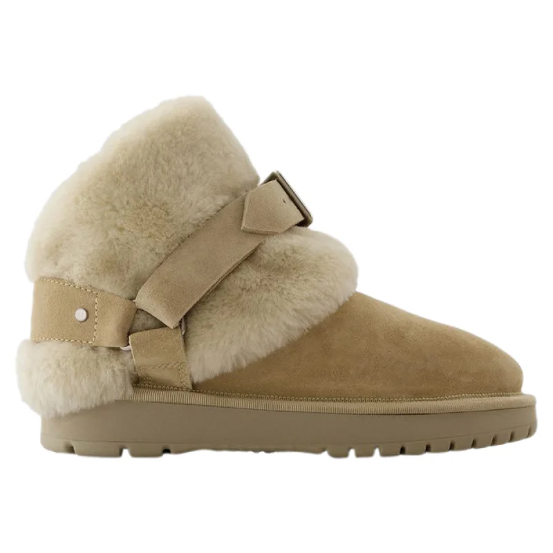 Comfortable Everyday Shoes Snug Boots - Burberry - Leather - Beige