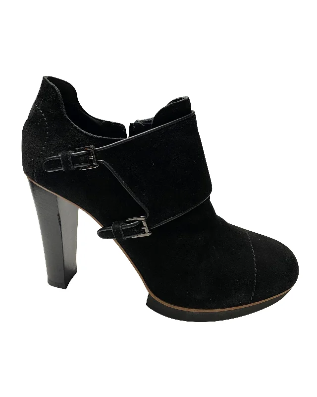 Tod's Ankle Boots in Black Suede