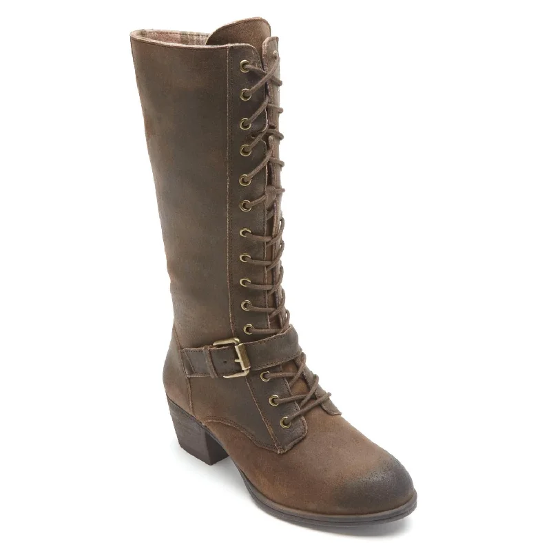 Women's Anisa Tall Lace Up Boot In Tan