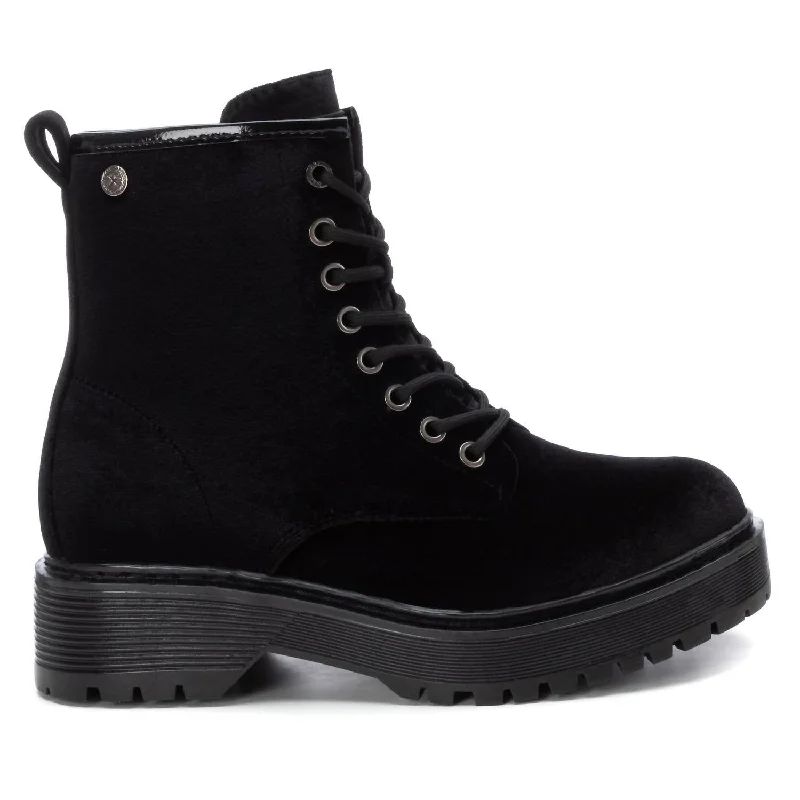 Women's Combat Booties In Black