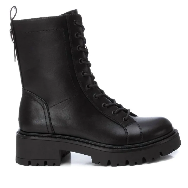 Women's Combat Booties In Black