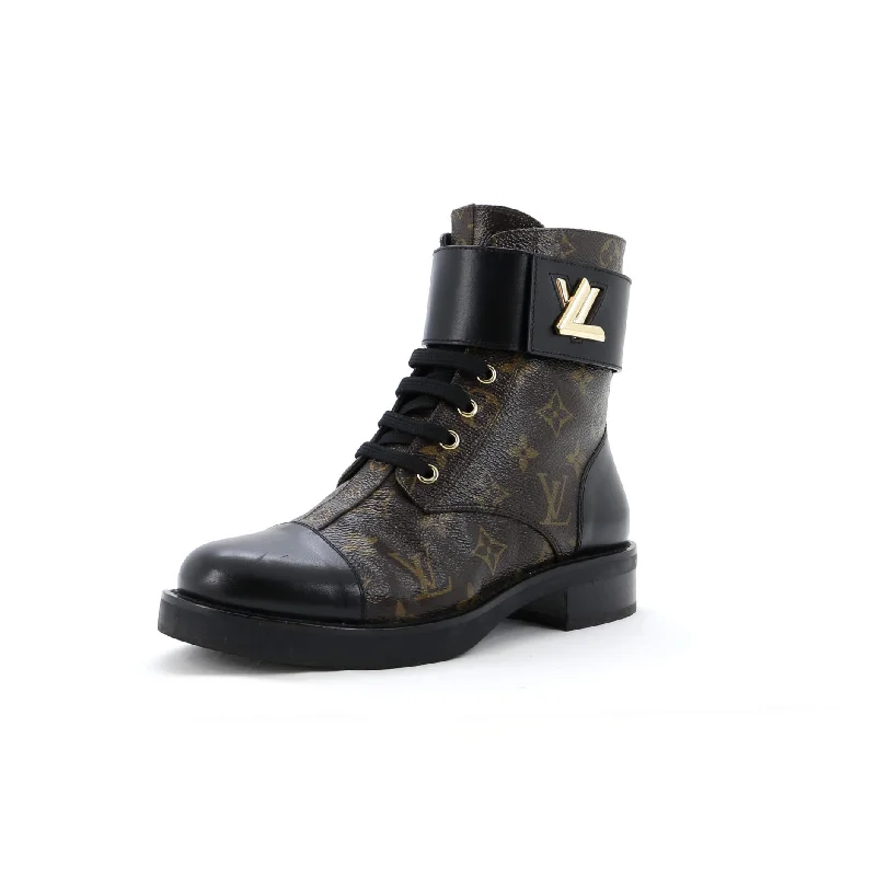 Women's Wonderland Flat Ranger Boots Monogram Canvas and Leather