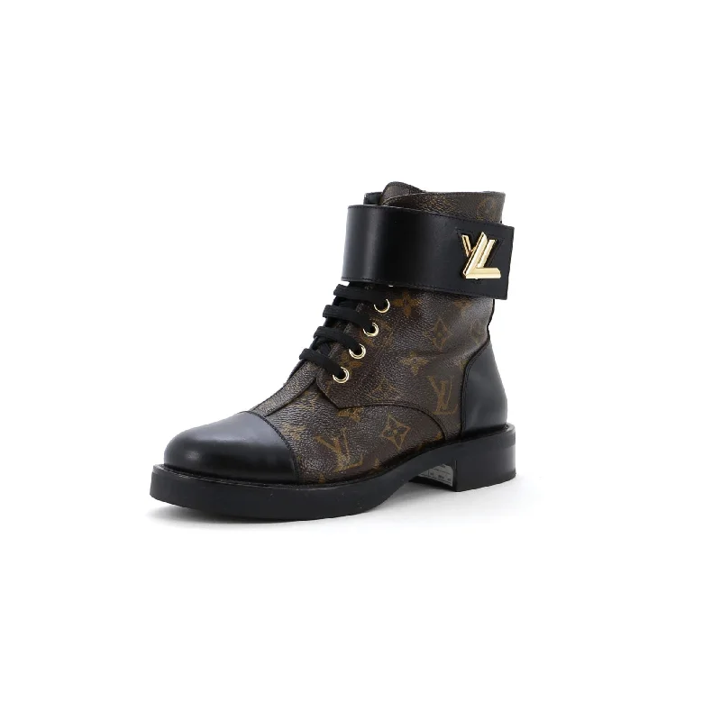 Women's Wonderland Flat Ranger Boots Monogram Canvas and Leather