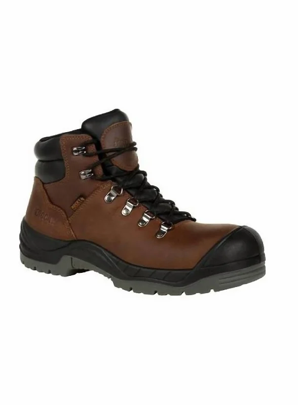 Worksmart Women's Composite Toe Waterproof Work Boot - Wide Width In Brown