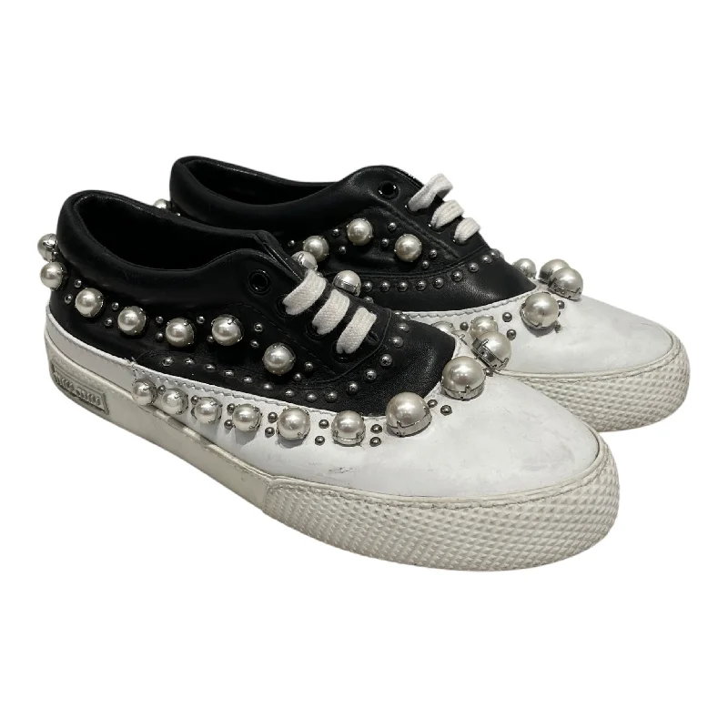 MIU MIU/Low-Sneakers/US 7/Leather/WHT/Pearl Sneaker