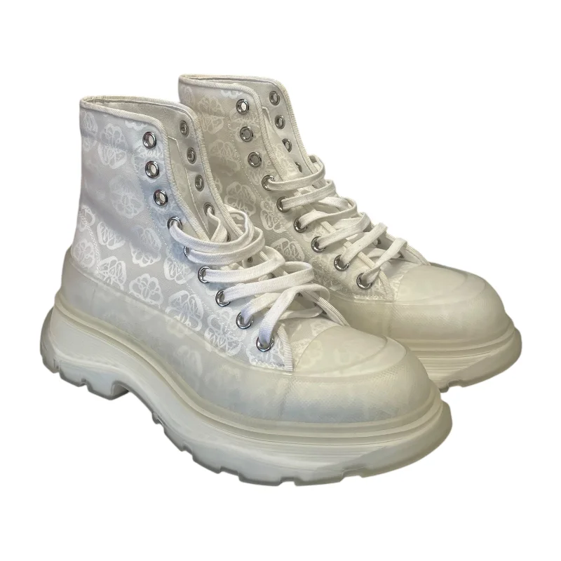 Alexander McQueen/Hi-Sneakers/EU 41/Floral Pattern/WHT/Tread Slick Boots