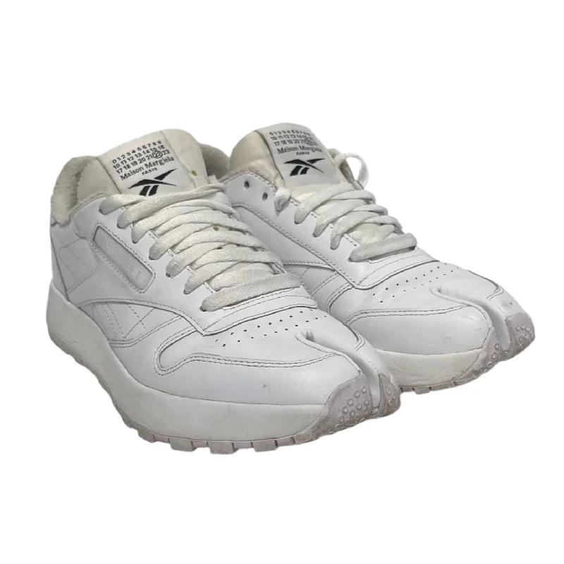 Maison Margiela/Reebok/Low-Sneakers/US 7/Leather/WHT/Tabi Reeboks