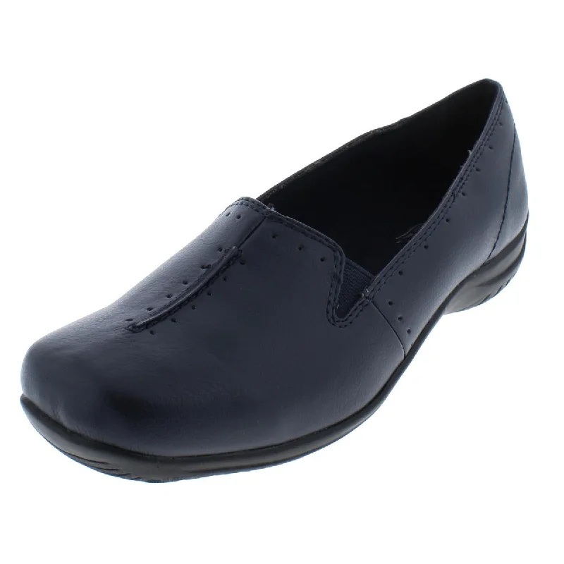 Purpose Womens Faux Leather Square Toe Loafers