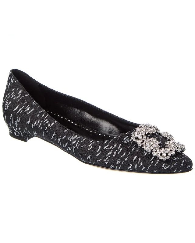 Manolo Blahnik Hangisi Jacquard Flat