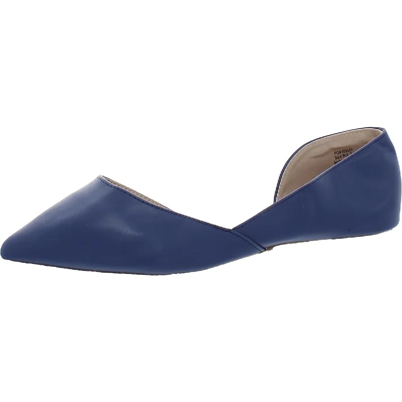 Womens Faux Leather Pointed Toe D'Orsay