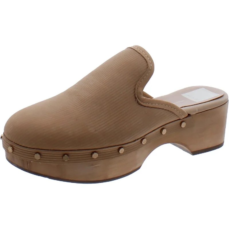 Womens Faux Leather Slip On Clogs