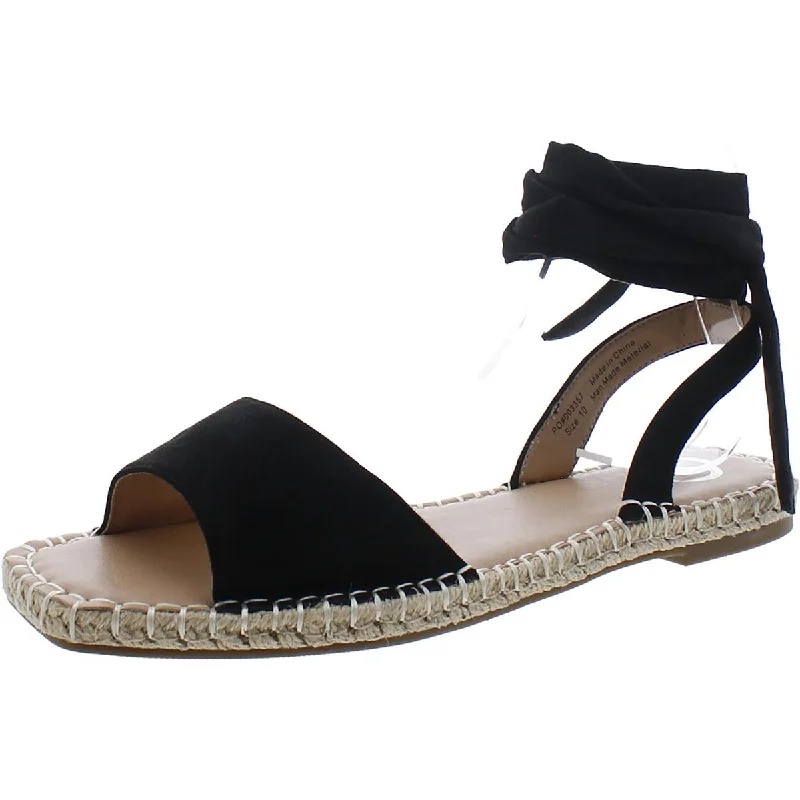 Womens Manmade Square toe Ankle Strap