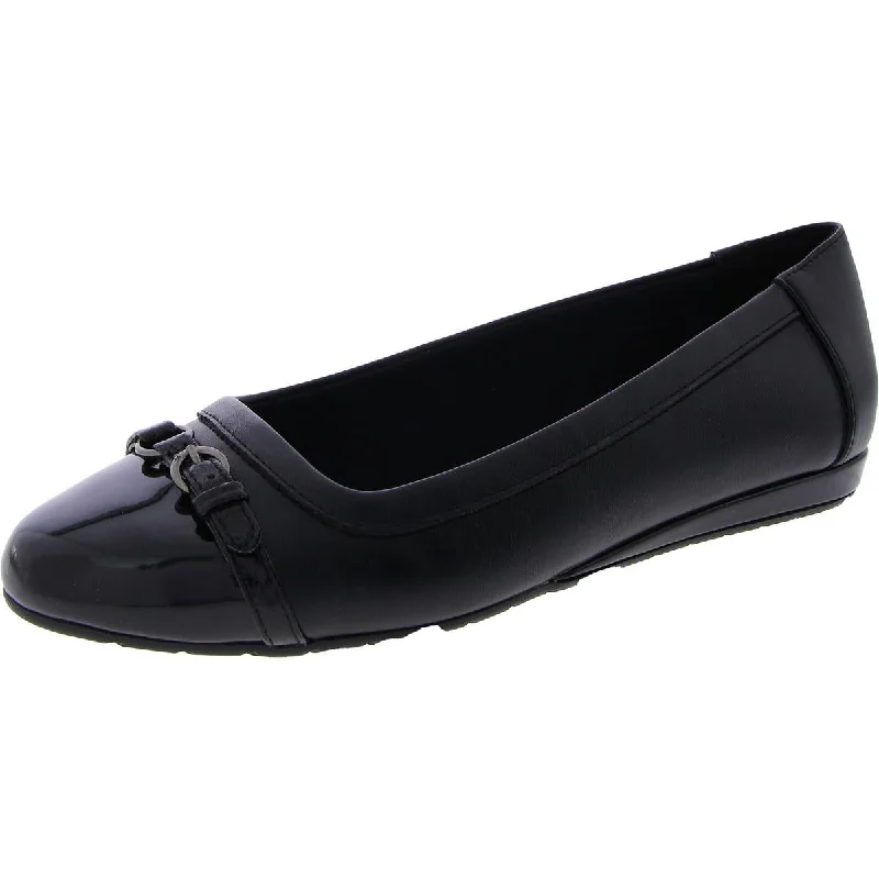 Womens Faux Leather Slip On Moccasins