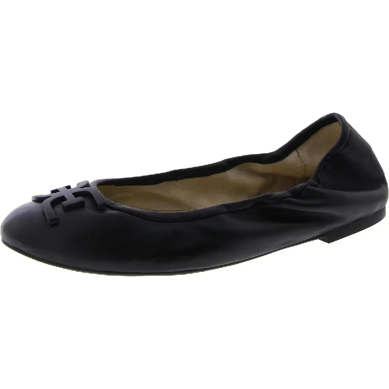 Womens Leather Slip On Ballet Flats