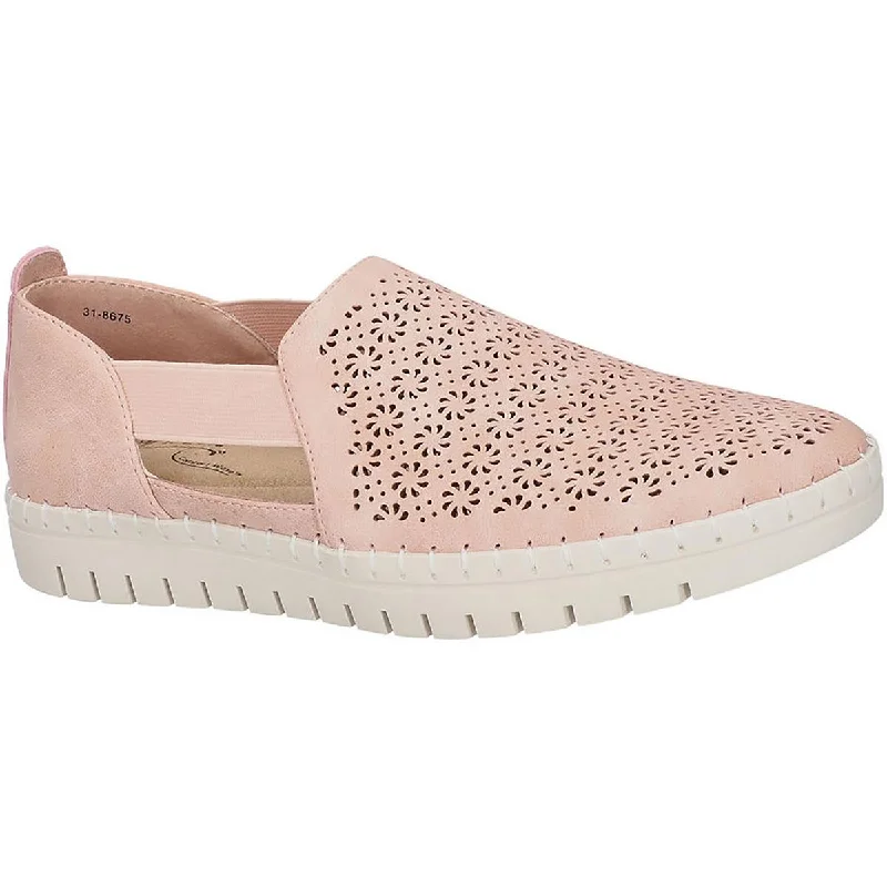 Megafresh Womens Perforated Lightweight Slip-On Sneakers