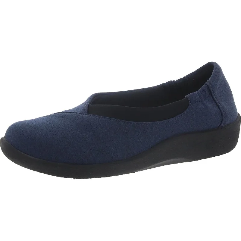 Sillian Jetay Womens Mini Wedge Slip On Flats