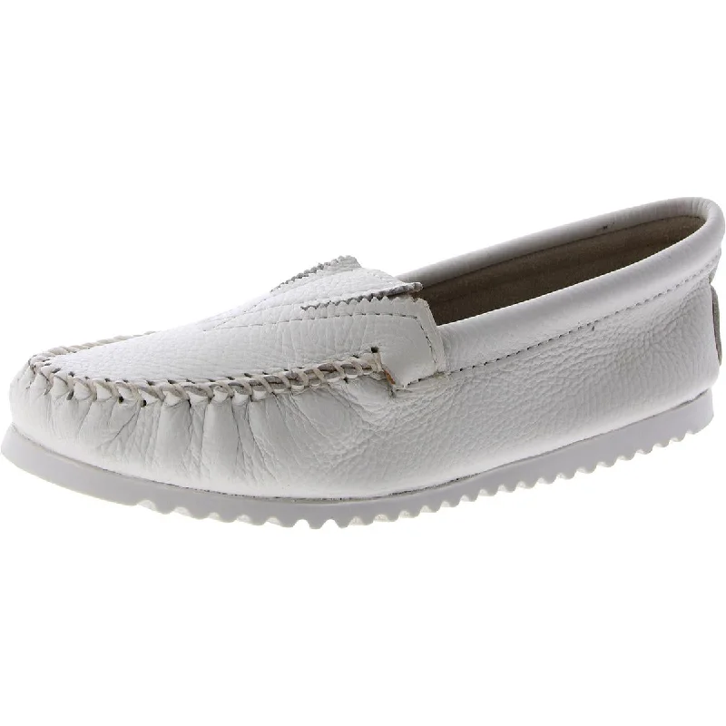 Womens Leather Brogue Moccasins