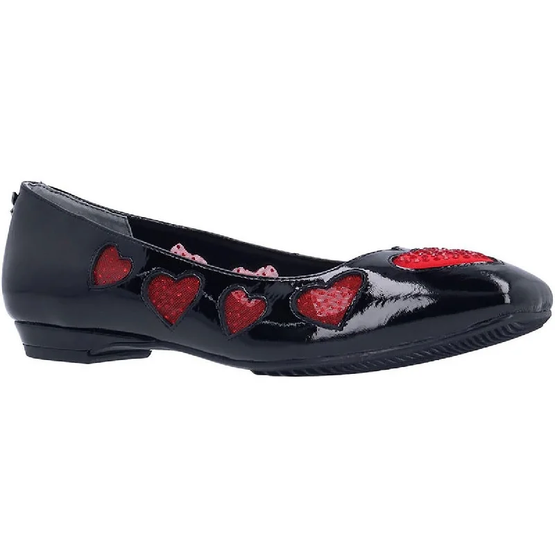 Truelove Womens Patent Slip-On Ballet Flats