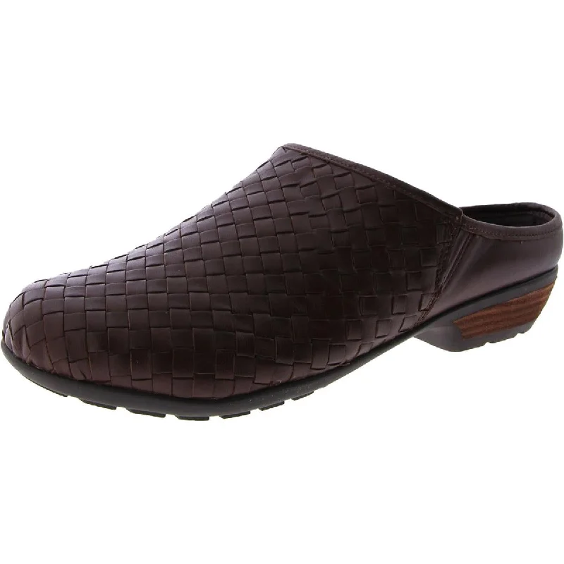 Emerson Womens Leather Slip On Clogs