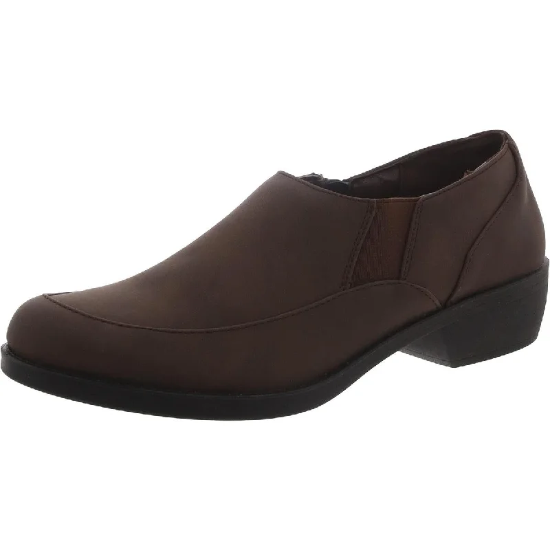 Womens Faux Leather Slip On Clogs