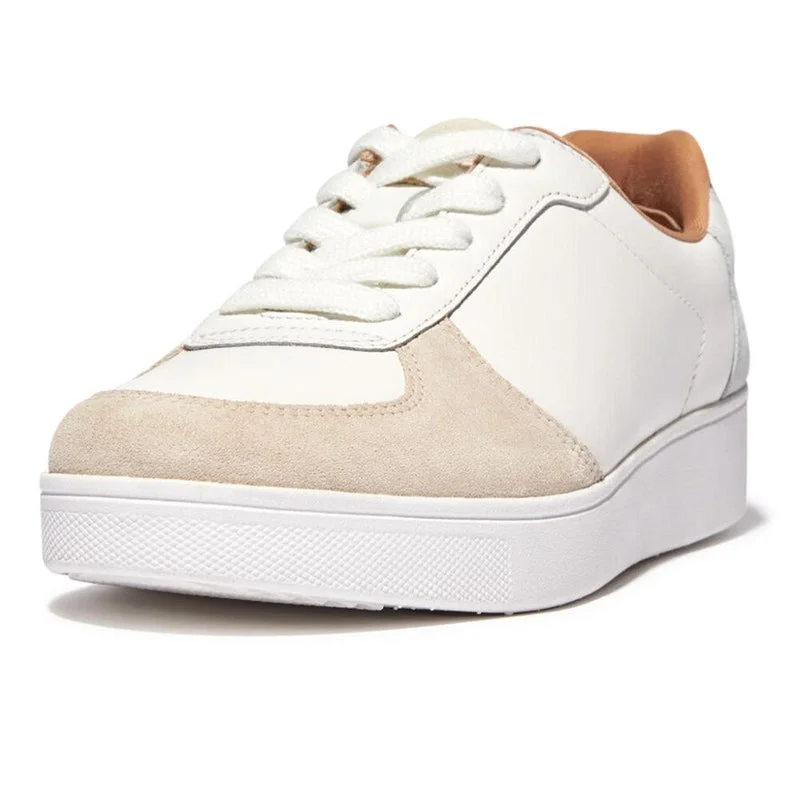 Fit Flop Rally Suede Back leather Sneaker - White