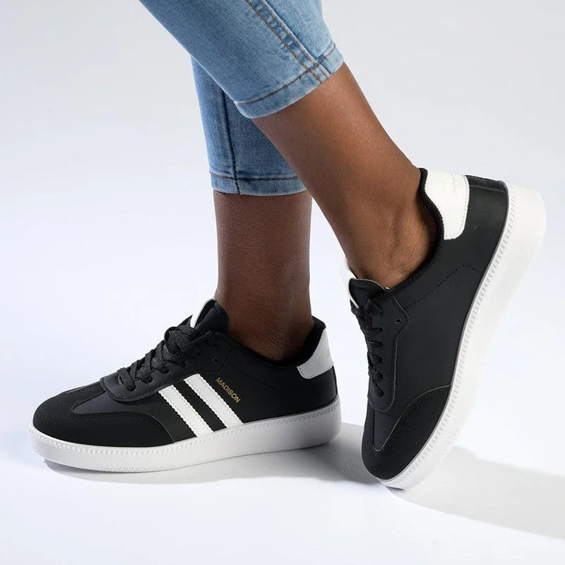 Madison Ariella Fashion Sneaker - Black / White