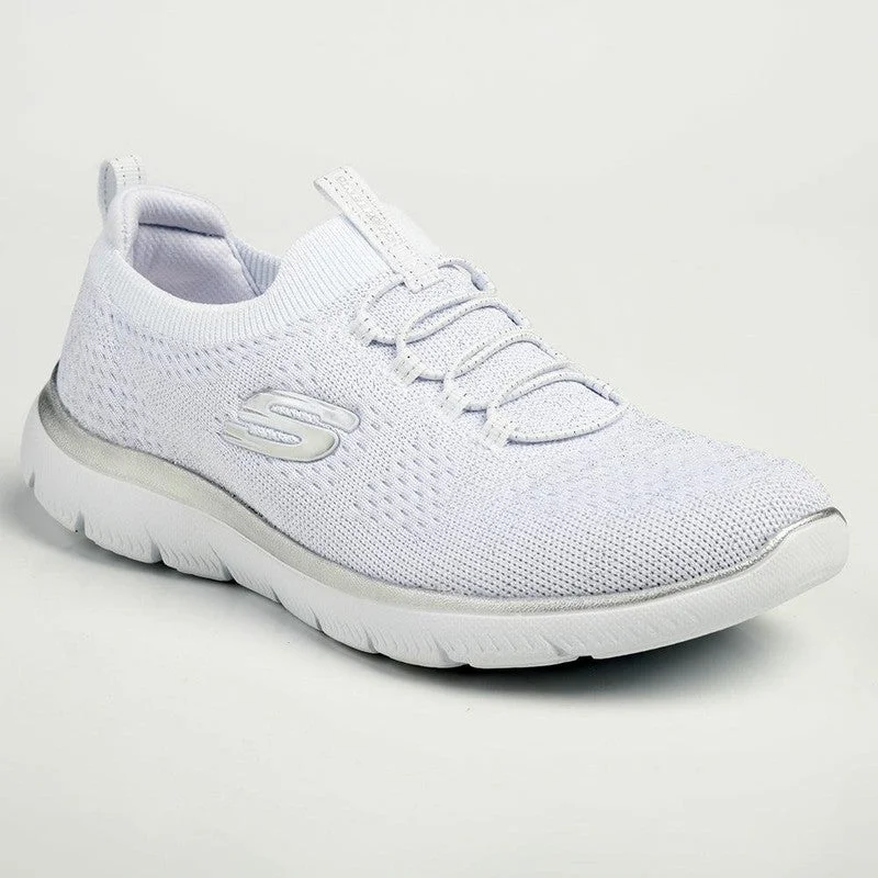 Skechers Summits Lace Up Sneaker - White/Silver